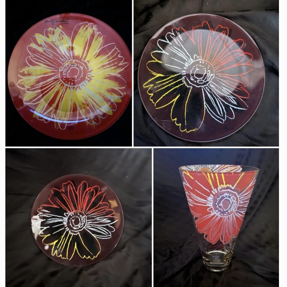 Rosenthal Studio for Andy Warhol Daisies Collection (15" Vase, 2 Plates, Poster)